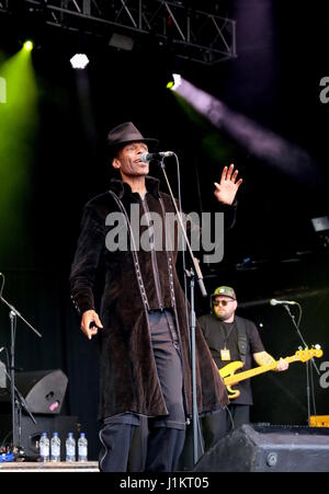 Ranking Roger avec le ska Beat effectuant à Cornbury festival 8 Juillet 2016 Banque D'Images