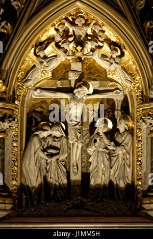 Le retable sculptures et autel de la cathédrale de Wurtzbourg Banque D'Images