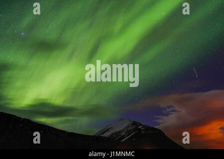 Northern Lights (aurores boréales) ISLANDE - Reykjavik Banque D'Images