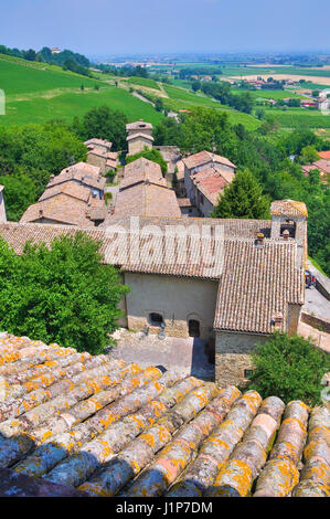 Château de Torrechiara. Emilia-Romagna. L'Italie. Banque D'Images