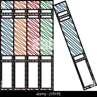 Lire l'apprentissage livre collection Illustration de Vecteur