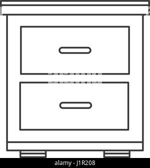 Contour en bois table de chevet Illustration de Vecteur