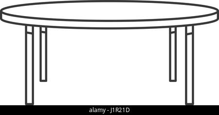 Table en bois Meubles Décoration contours Illustration de Vecteur