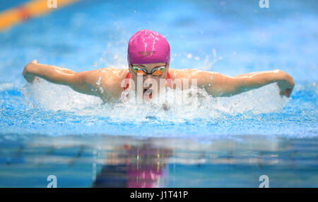 Siobhan- Marie O'Connor dans le féminin 200m quatre nages individuel pendant cinq jours du championnat de natation 2017 British Ponds Forge, à Sheffield. Banque D'Images