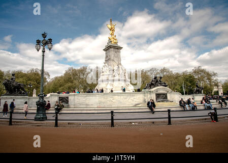 Le Victoria Memorial, le Mall, Londres, Royaume-Uni.. Banque D'Images