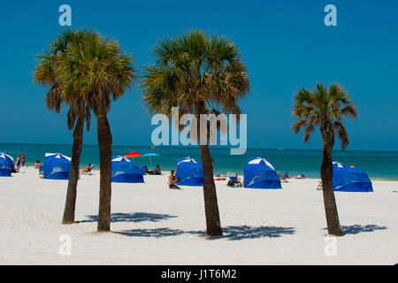 La plage de Clearwater Floride océan jetée plage de sable Banque D'Images