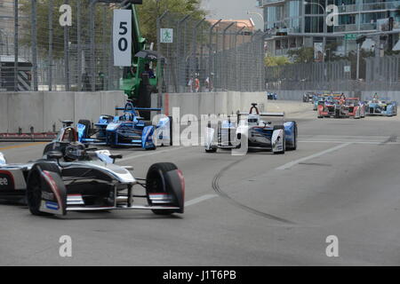 Formule E Race rues de Miami Banque D'Images