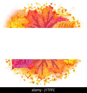 Illustration de la bannière d'automne avec maple leaf Illustration de Vecteur