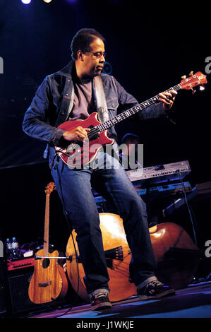 Stanley Clarke b. 30 juin 1951 à Philadelphie, musicien de jazz américain, photo Kazimierz Jurewicz Banque D'Images