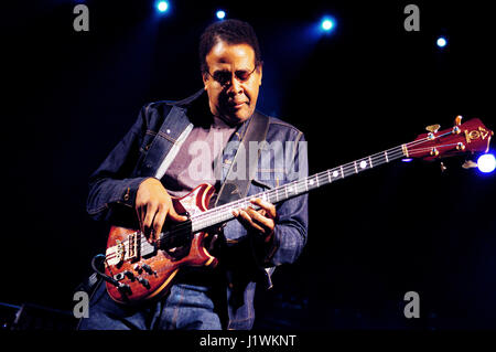 Stanley Clarke b. 30 juin 1951 à Philadelphie, musicien de jazz américain, photo Kazimierz Jurewicz Banque D'Images