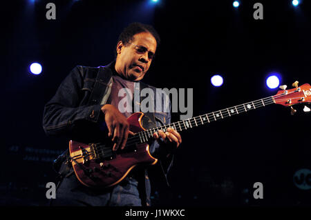 Stanley Clarke b. 30 juin 1951 à Philadelphie, musicien de jazz américain, photo Kazimierz Jurewicz Banque D'Images