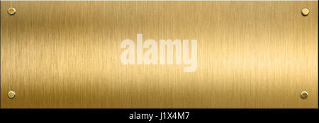 La plaque métallique en laiton 3d illustration Banque D'Images