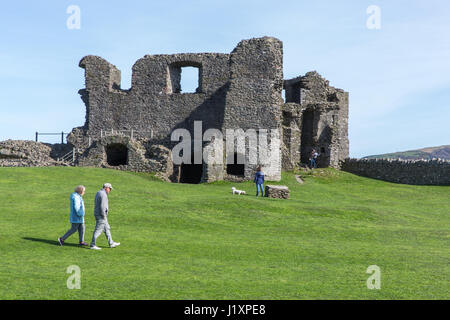 Les ruines du château de Kendal, Kendal, Cumbria Banque D'Images