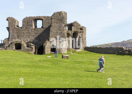 Les ruines du château de Kendal, Kendal, Cumbria Banque D'Images