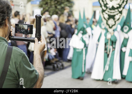 Procession de la semaine sainte, détail de la tradition chrétienne, la religion, la foi et la dévotion Banque D'Images