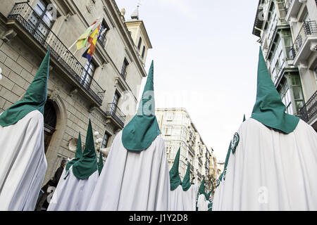 Procession de la semaine sainte, détail de la tradition chrétienne, la religion, la foi et la dévotion Banque D'Images