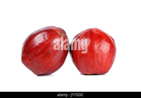 Pomerac, Malay apple, isolé sur fond blanc. Banque D'Images