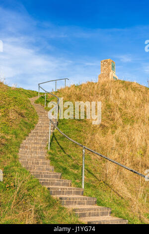 La colline du château en simple Banque D'Images