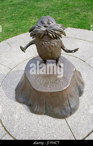 Statues dans le Dr. Seuss Memorial Sculpture Garden à Springfield, Massachusetts célébrant la vie de feu Ted Geisel. Banque D'Images