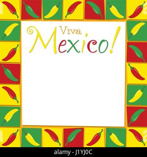 Carte de piment mexicain funky en format vectoriel. Illustration de Vecteur