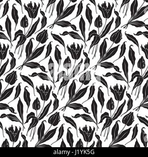 Tulipes transparente motif (vecteur) Illustration de Vecteur