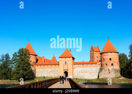 L'île de Trakai Castle a été construite au 14ème et 15ème siècles. Il a été l'un des principaux centres du Grand-duché de Lituanie. Banque D'Images