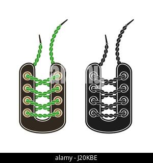 Lacets. Deux versions Illustration de Vecteur