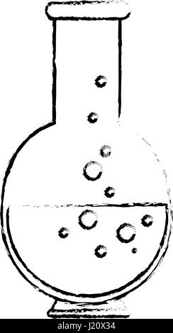 Laboratoire de chimie flask Illustration de Vecteur