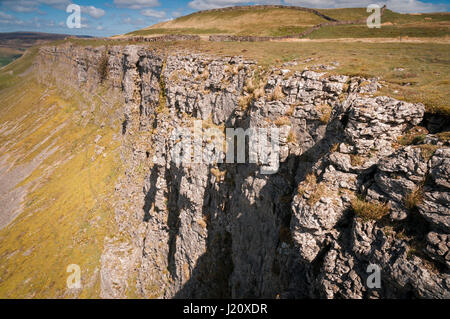 Oxnop cicatrice, une cicatrice de calcaire dans le Swaledale Yorkshire Dales National Park, England Banque D'Images