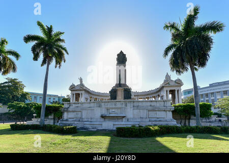 Jose Miguel Gomez monument situé sur l'Avenue des présidents. Il était un Cubain qui a été l'un des leaders des forces rebelles dans la guerre d'Indépendance cubaine Banque D'Images