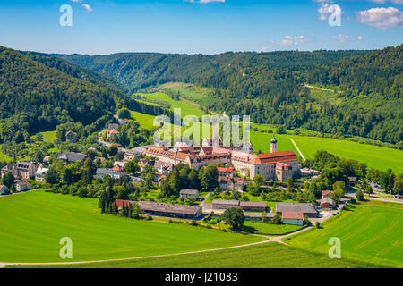 Erzabtei St. Martin zu Beuron (lat. Archiabbatia Beuronensis Sancti Martini), Benediktinerkloster, Beuron, Oberes Donautal Schwaebische Alb, Baden-Wu, Banque D'Images