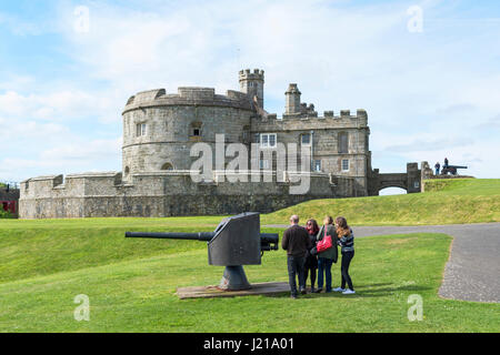 Le château de Pendennis, dans la ville de Falmouth, Cornwall, England, UK Banque D'Images