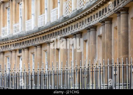 Détail d'une image de la Royal Crescent à Bath, England, UK Banque D'Images