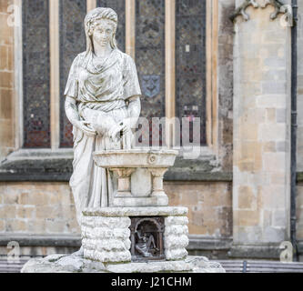 Une vieille fontaine dans la ville de Bath en Angleterre, Royaume-Uni Banque D'Images