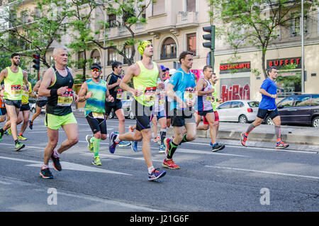 Madrid, Espagne, 23 avril 2017. Tbs Studio à Race Rock N Roll à San Bernardo avec les participants sur 23 avril 2017, Madrid, Espagne. Credit : Enrique Davó/Alamy Live News. Banque D'Images