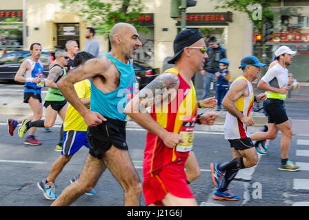 Madrid, Espagne, 23 avril 2017. Tbs Studio à Race Rock N Roll à San Bernardo avec les participants sur 23 avril 2017, Madrid, Espagne. Credit : Enrique Davó/Alamy Live News. Banque D'Images