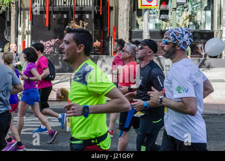 Madrid, Espagne, 23 avril 2017. Tbs Studio à Race Rock N Roll à San Bernardo avec les participants sur 23 avril 2017, Madrid, Espagne. Credit : Enrique Davó/Alamy Live News. Banque D'Images