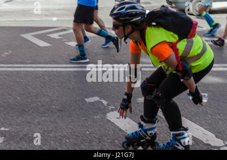 Madrid, Espagne, 23 avril 2017. Tbs Studio à Race Rock N Roll à San Bernardo avec les participants sur 23 avril 2017, Madrid, Espagne. Credit : Enrique Davó/Alamy Live News. Banque D'Images