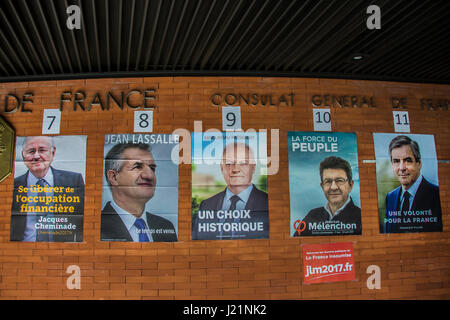 Frrench élections européennes de Madrid, Espagne Banque D'Images