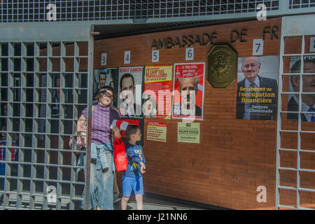 Frrench élections européennes de Madrid, Espagne Banque D'Images