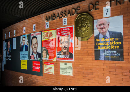 Frrench élections européennes de Madrid, Espagne Banque D'Images