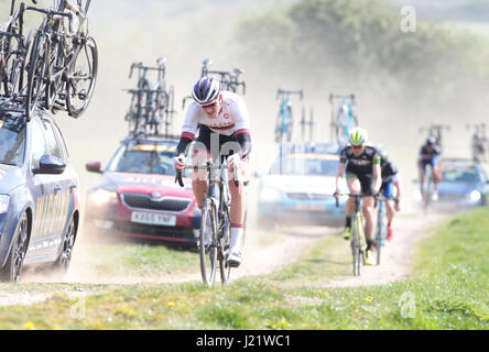 Rutland, UK. 23 avril, 2017. Rutland - Melton CiCLE Classic 2017. En photo : les concurrents de l'omerberg "ride". Photo par Dan Matthams la photographie. Crédit : Daniel Matthams/Alamy Live News Banque D'Images