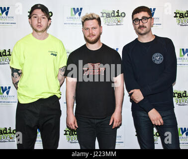 Bala Cynwyd, PA, USA. 20 avril, 2017. Groupe de rock alternatif anglais alt-J visiter le Théâtre Performance Radio 145,5 millions aujourd'hui. Banque D'Images