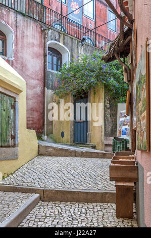 Ruelle pittoresque de Sintra, Portugal Banque D'Images