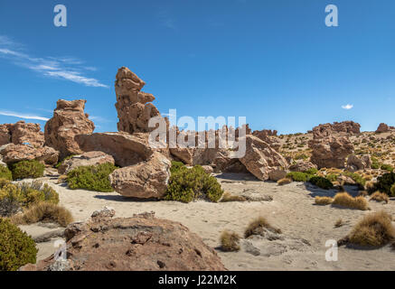 Rock formations dans Bolivean - altiplano Bolivie Potosi, Ministère Banque D'Images