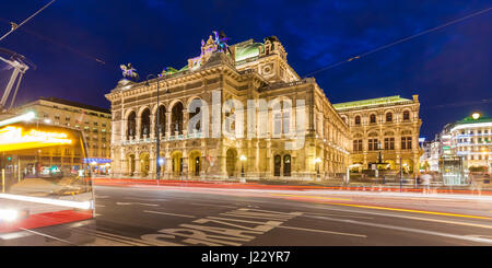 Österreich, Vienne, Wiener Staatsoper, Ringstraße, Straßenbahn, tramway, Oper, Opernhaus Banque D'Images