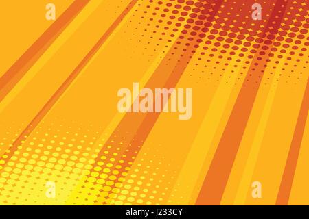 Rouge Jaune effet trame halftone fond pop art Illustration de Vecteur