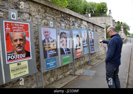 Les candidats de l'élection présidentielle française, France Avril 2017. M. Banque D'Images