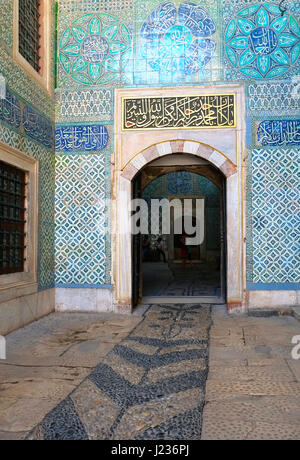 ISTANBUL, TURQUIE - 12 juillet 2014 : l'intérieur d'eunuques noirs dans la cour du palais de Topkapi Harem, Istanbul, Turquie Banque D'Images