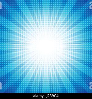 Points blancs avec demi-teinte blue abstract star burst abstract background concept Illustration de Vecteur
